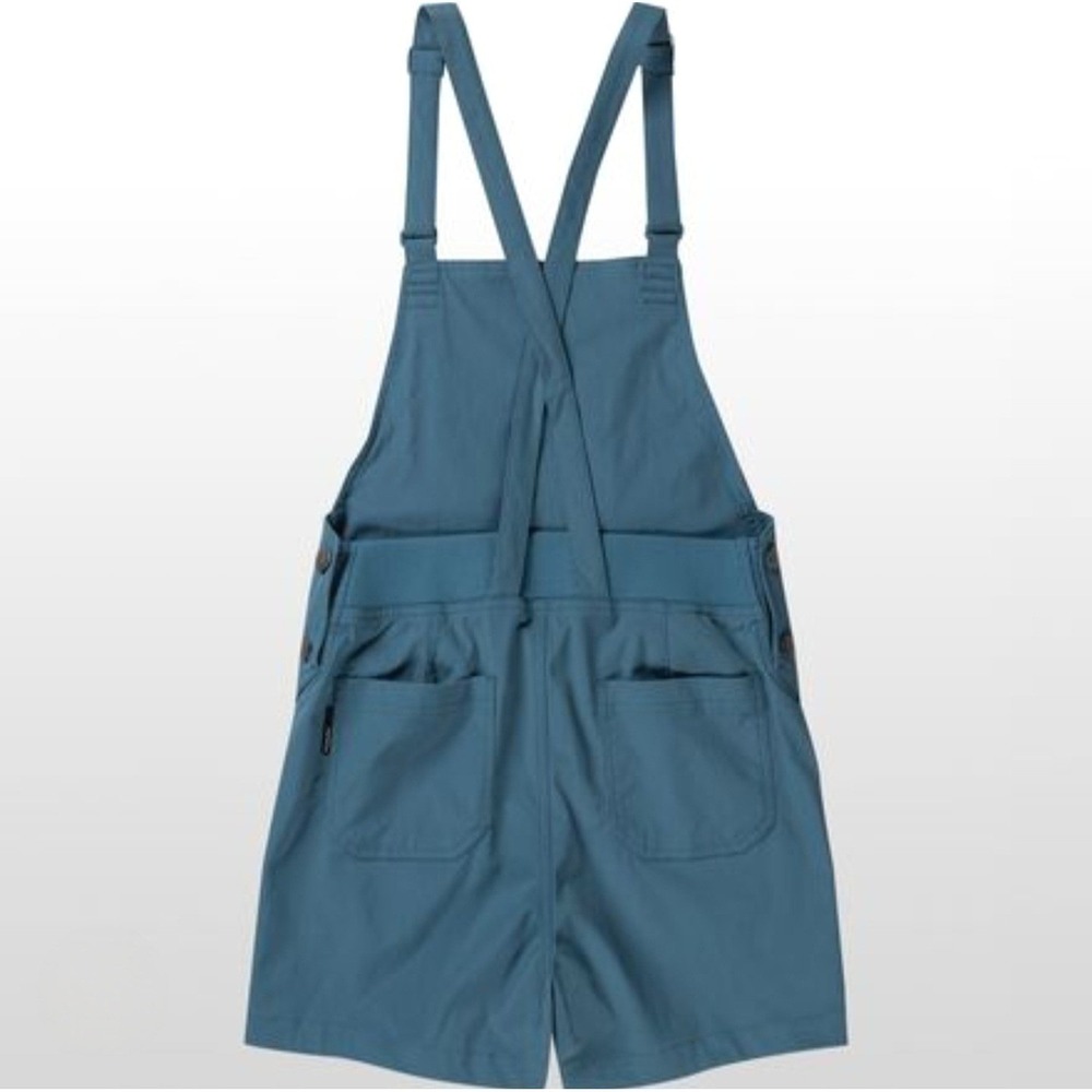 Flylow Life Jumper Shortalls Overall Shorts Womens Large BlueUPF50 Outdoor $100 - Picture 6 of 14
